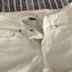 American Eagle White Jean Shorts
